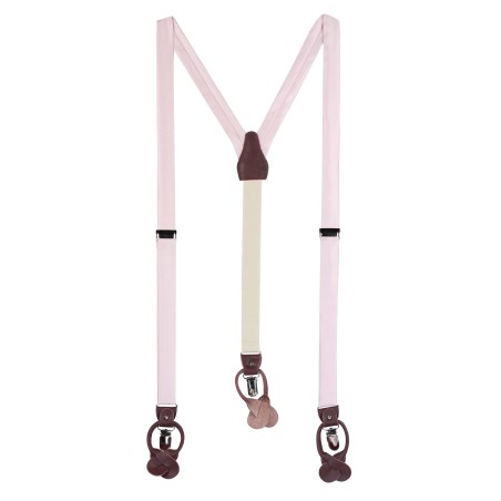 Soft Blush Wedding Suspenders