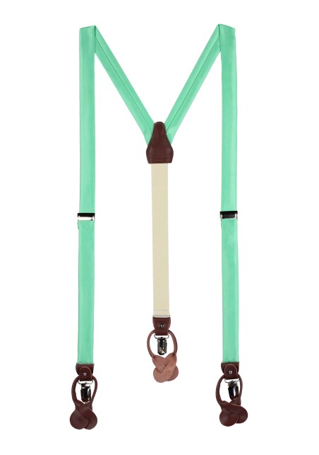 Bright Mint Green Summer Suspenders