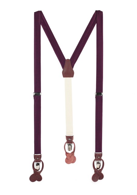 Plum Purple Mens Suspenders