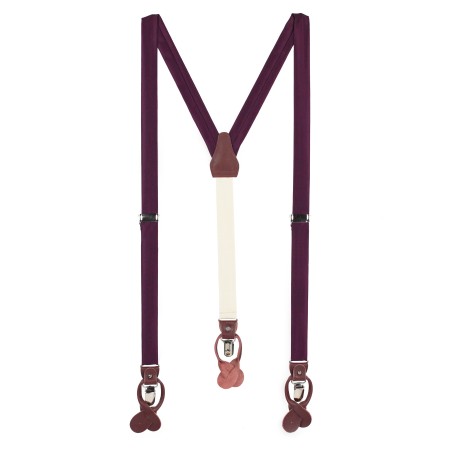 Plum Purple Mens Suspenders