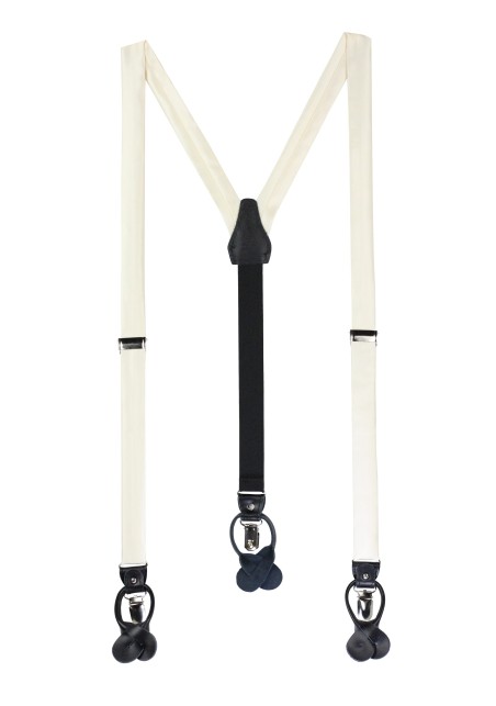 Light Cream Fabric Dress Suspenders