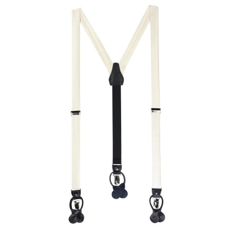 Light Cream Fabric Dress Suspenders
