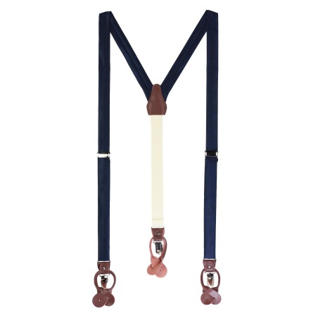 Dark Navy Fabric Suspenders