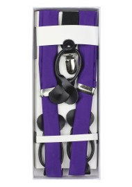 Royal Purple Mens Fabric Suspenders