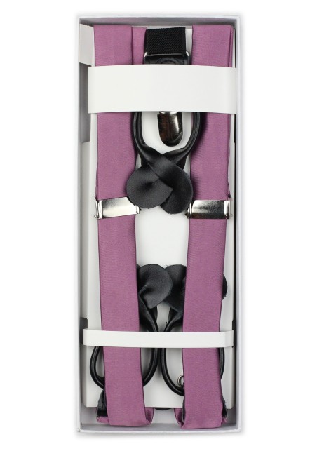 Rose Colored Dress Suspenders in Box