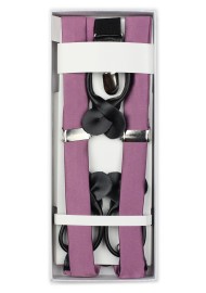 Rose Colored Dress Suspenders in Box