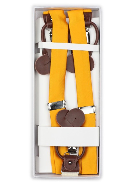 Golden Colored Mens Suspenders in Box
