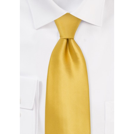 Kids Silk Tie in Golden Yellow