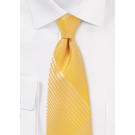 Mimosa Yellow Summer Plaid Tie