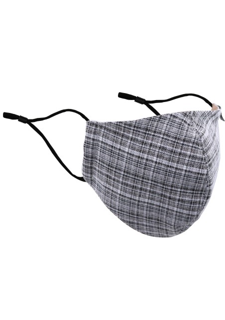 Vintage Tweed Check Mask in Grays