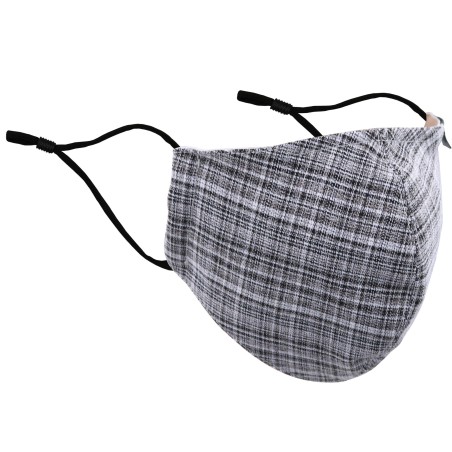 Vintage Tweed Check Mask in Grays