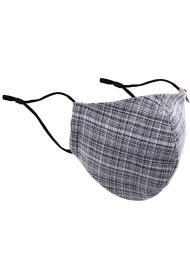 Vintage Tweed Check Mask in Grays