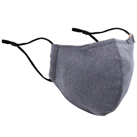Textured Weave Fall Mask in Silver and Charcoal