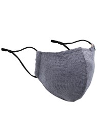 Textured Weave Fall Mask in Silver and Charcoal