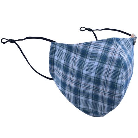 Indigo Autumn Check Mask