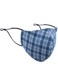 Indigo Autumn Check Mask