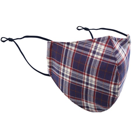 Fall Tartan Plaid Mask in Grape and Burgundy
