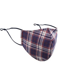 Fall Tartan Plaid Mask in Grape and Burgundy