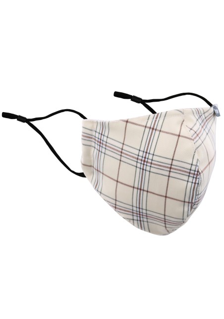 Linen and Brown Plaid Mask