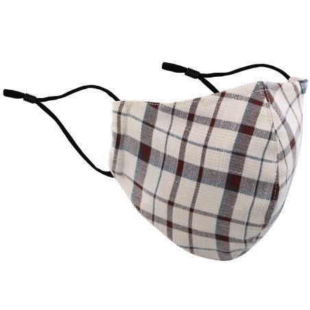 Adjustable Filter Face Mask in Fall Plaid