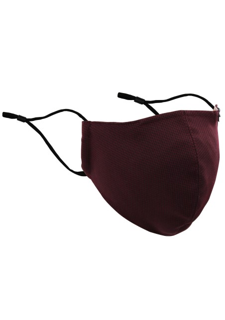 Winter Houndstooth Check Mask in Red and Black