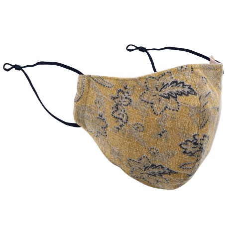 Amber Gold Floral Mask
