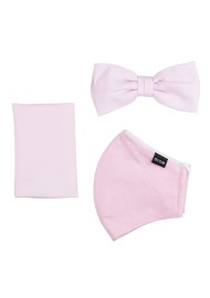 Soft Pink Mask and Bow Tie Set