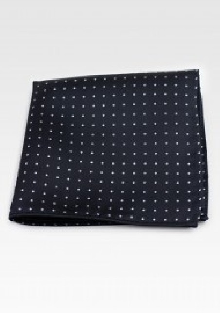 Black Pin Dot Pocket Square