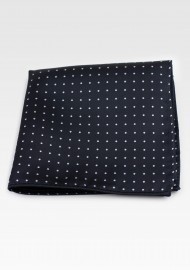Black Pin Dot Pocket Square