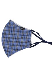 Blue Autumn Tartan Plaid Filter Mask Flat