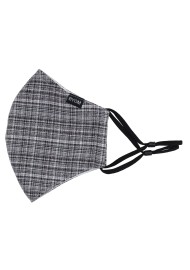 Vintage Tweed Check Mask in Grays Flat
