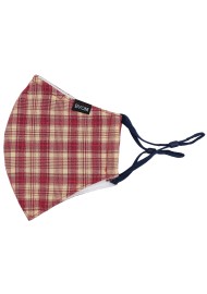 Red and Cream Plaid Mask Flat