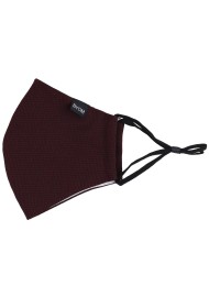 Winter Houndstooth Check Mask in Red and Black Flat