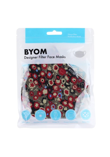Fall Floral Print Mask in Bag