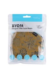 Amber Gold Floral Mask in Bag