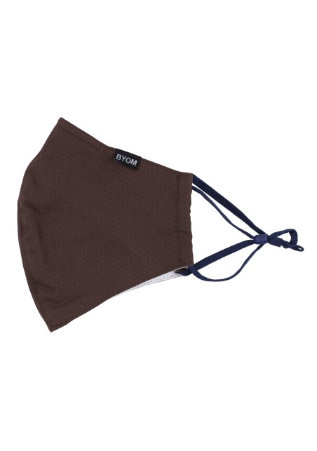 solid brown cotton face mask