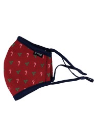 Christmas Print Face Mask for Kids in Crimson Red