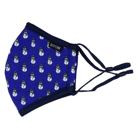 Blue Mask for Kids with Snowmen