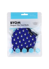 Blue Mask for Kids with Snowmen Flat