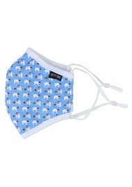 Ice Blue Kids Mask with Polar Bears