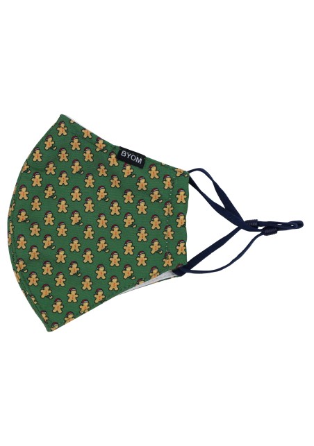 Gingerbread Man Print in Green Flat