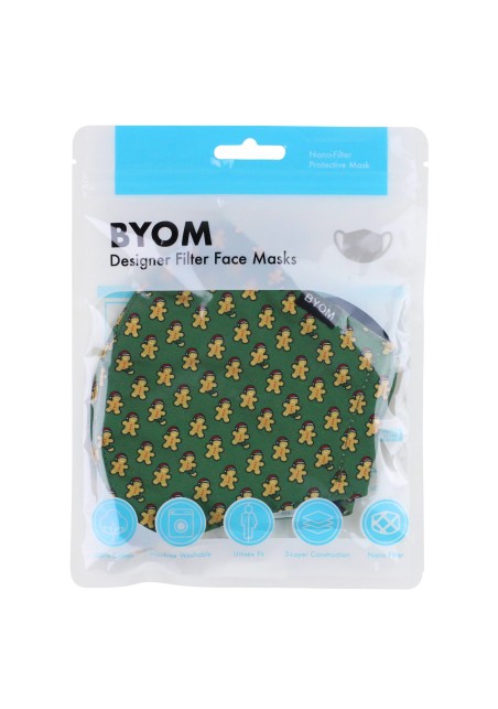 Gingerbread Man Print in Green in Bag