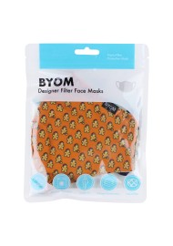 Golden Orange Gingerbread Man Face Mask in Bag