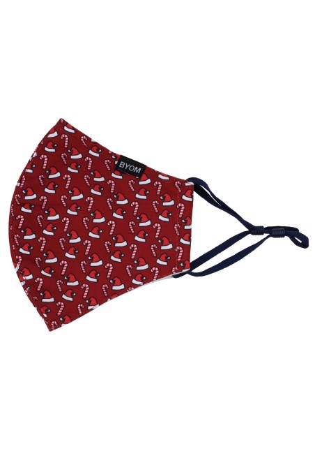 Santa Hats and Candy Canes in Red Flat