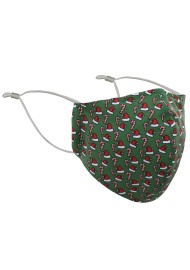 Green and Red Santa Hat and Candy Cane Mask