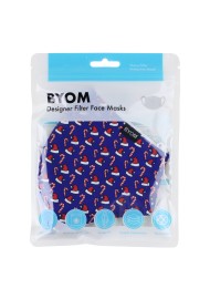Royal Blue Mask with Candy Canes and Santa Hats in Bag