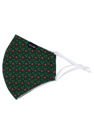Green Holly Plant Christmas Mask Flat