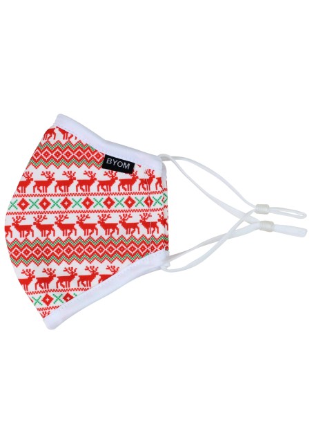 Scandinavian Christmas Print Mask for Kids