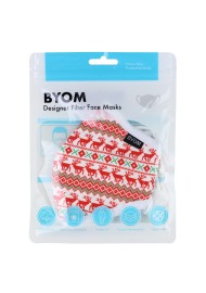 Scandinavian Christmas Print Mask for Kids in Bag