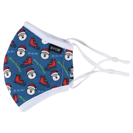 Kids Christmas Mask in HoHoHo Santa Print